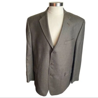 Abrigo Blazer Chaqueta Deportiva Calvin Klein Marrón Seda y Cachemira 3 Botones Talla 46R Foto 1 de 4