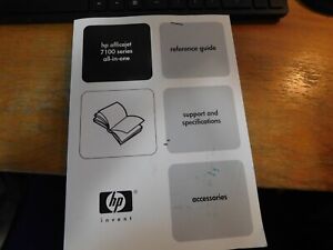 HP Officejet 7100 Series All In One Reference Guide Instruction Booklet 2002