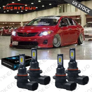 Paquete de bombillas altas y bajas de faros LED 6000K para Toyota Corolla 2005 2006 2007 2008 - Imagen 1 de 12