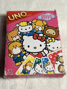 HELLO KITTY Uno CARD GAME CARDINAL Exclusive "Hello Kitty Bow"Rule 2012 Rare - Picture 1 of 10