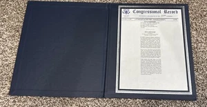Congressional Record 107th Congress Honoring USPS Following Sept 11 Attack - Picture 1 of 13