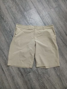 Hang Ten Performance Shorts 38 Khaki Outdoor Skater Wicking Stretch Comfort - Picture 1 of 6