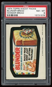 1973 Topps Wacky Packages Pegatina Blunder Bread Wonder Bread Primera Serie PSA 8 - Imagen 1 de 3