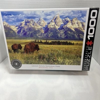 Rompecabezas Eurographics Grand Teton National Park Buffalo 1000 piezas nuevo sellado Foto 1 de 4