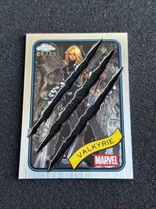2025 Topps Chrome Marvel Valkyrie #187 4/20 Clawed Stainless Steel Variation /20 - Picture 1 of 7
