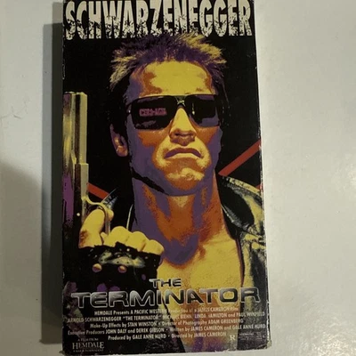 The Terminator 1984 VHS 1991 Rated R Terror SciFi Schwarzenegger Hamilton Biehn  Foto 1 de 4
