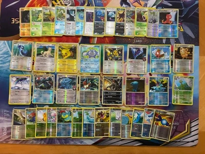 Lote de cartas Pokemon vintage holográfico reverso Eevee Houndoom Pikachu Poliwrath Dratini - Imagem 1 de 4