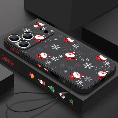 Lovely Christmas Strap Case Cover For iPhone 16 17 Pro Max Air 15 14 13 12 11 - Image 1 of 4