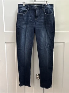 CARVE DESIGNS Carson Jeans Blue Straight Relaxed Boyfriend Raw Edge, Women’s 8 - Picture 1 of 12