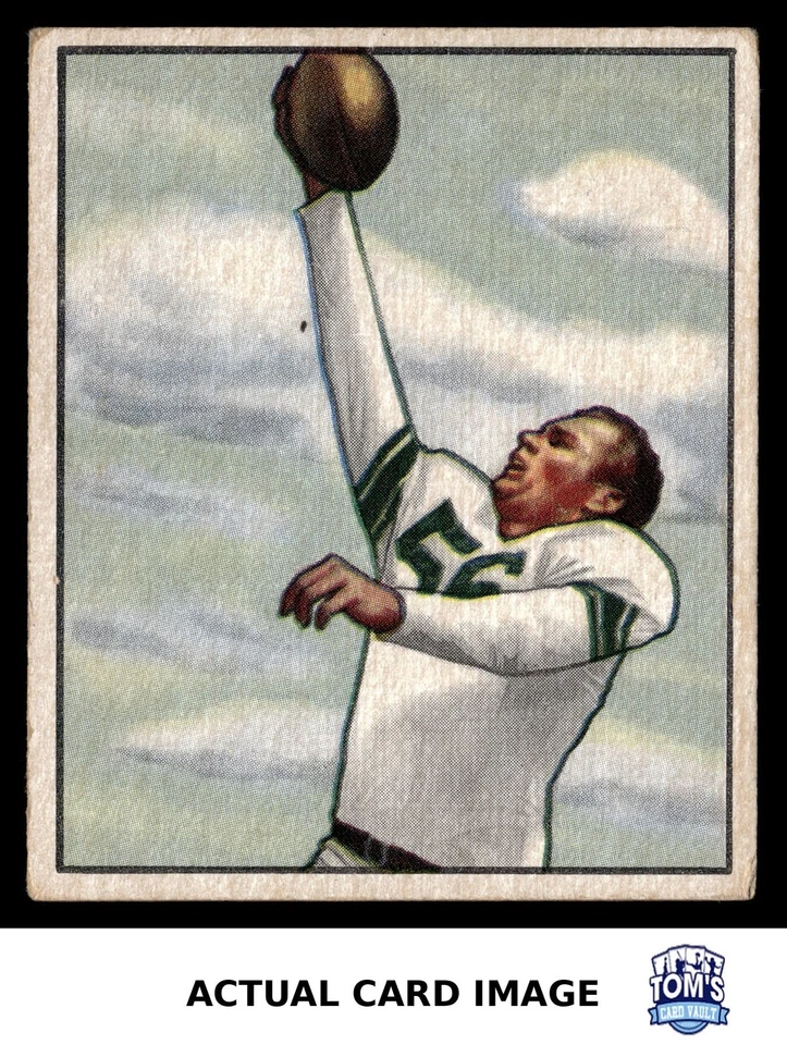 1950 Bowman #76 BILL LEONARD Baltimore Colts RC EX - Image 1 of 4