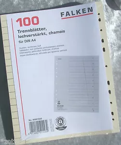 Hojas separadoras registro insertador hojas cartón para carpeta A4 ordenar bandeja * - Imagen 1 de 6