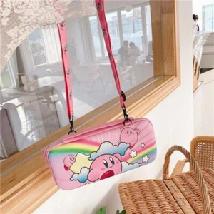 Pouch Carrying Case Cover Travel Bag for Nintendo Switch Pink Cartoon Kirby Cute - Picture 1 of 12