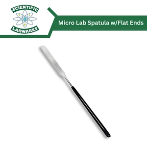 Scientific Labwares Micro Lab Spatula w/Flat Ends Stainless Steel Vinyl Handle - Picture 1 of 1