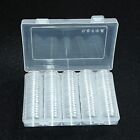 100Pc Round Coin Case Capsules Holder Clear Plastic Storage Box Gift Equipment