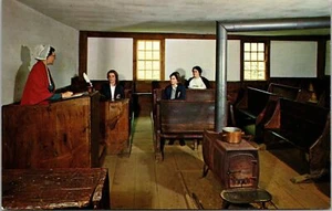 Postcard Candia Schoolhouse Sturbridge Village Massachusetts - Picture 1 of 2