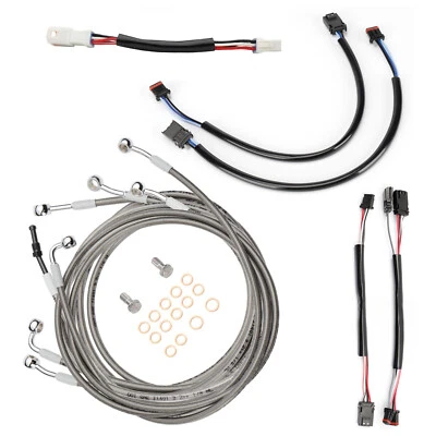 "Kit de cables de manillar Touring 16"" para Harley Road Street Glide 2017-2020 con ABS" Foto 1 de 4