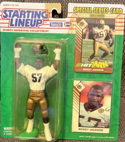 Starting Lineup 1993 NFL Football Rickey Jackson Saints SLU Action Figure New Cover