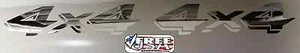 Chrome 4x4 Sticker Decal 2.5"x 10" (2) Truck SUV - Picture 1 of 3