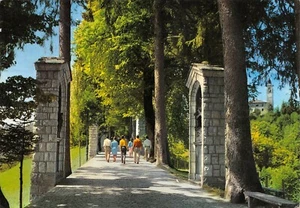 B208) ESINO LARIO VIALE DELLA CHIESA ANIMATA VIAGGIATA LECCO - Picture 1 of 2