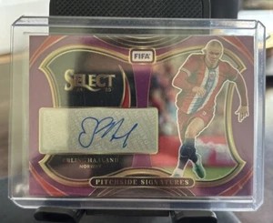 2024-2025 Select FIFA Soccer Erling Haaland Purple Auto /49 - Man City - Norway - Picture 1 of 2