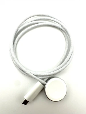 Cargador rápido magnético con cable trenzado genuino para Apple Watch a USB-C 1M (MT0H3AM/A) Foto 1 de 2