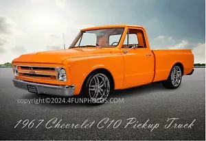 1967 Chevy C 10 Pickup Truck Muscle Car Hot Rod 11"x17" Poster Photo Print - Picture 1 of 1