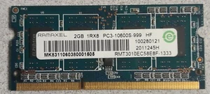 RAMAXEL RMT3010EC58E8F-1333 LAPTOP MEMORY 2GB PC3-10600S - Picture 1 of 1