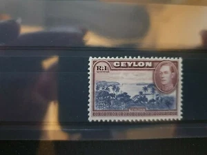 Ceilán 1938 1r azul-violeta y chocolate valor único, bisagras como nuevo - Imagen 1 de 1