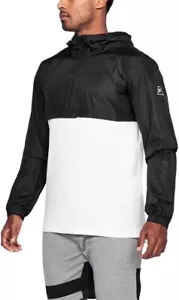 Under Armor Men's Wind Anorak Jacket Sports Jacket, Black / White, XL - Picture 1 of 1
