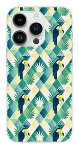 Coque en silicone imprimée compatible Apple iPhone 14 Pro Toucan losange - Picture 1 of 3