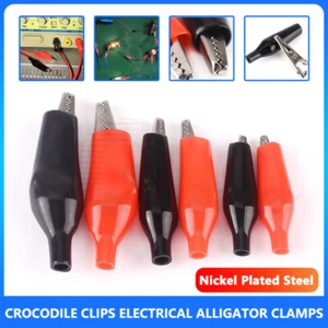 10x Insulated Crocodile Clip Electrical Battery Connector Alligator Clamps 5A 8A - Picture 1 of 20