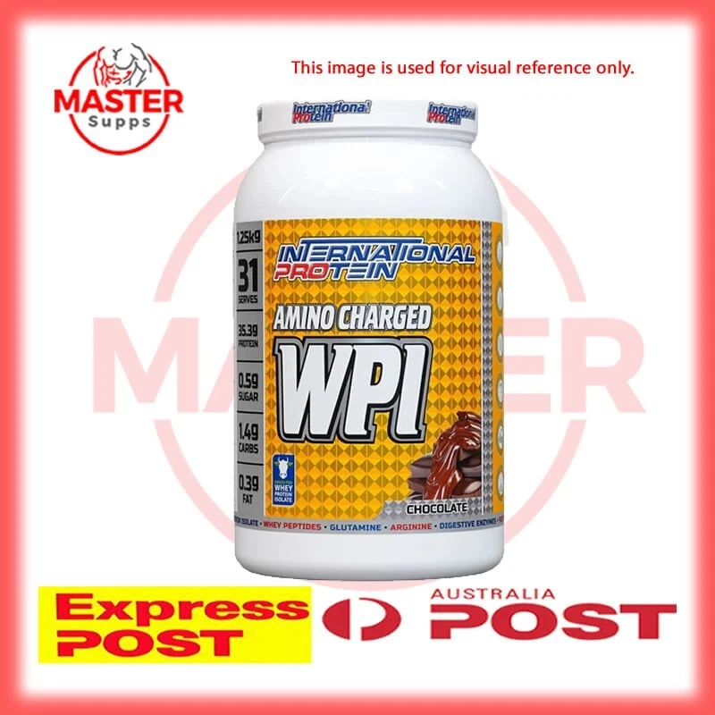 International Protein Amino Charged WPI 1.25Kg - Whey Isolate + Express Post - image 1 of 1