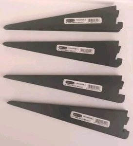 Rubbermaid 9" Twin Track Shelving Bracket Black New Set of 4 - Picture 1 of 1