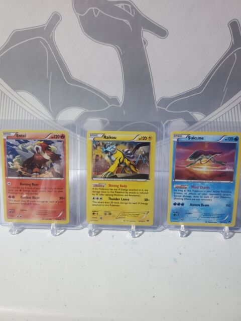 Entei Raikou Suicune Glas in Lood / Aangepaste Holografische 