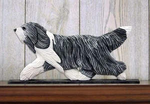 Decoración de pared azul placa de collie barbudo - Imagen 1 de 1