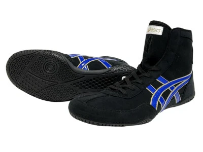 ASICS Wrestling Boxing Shoes EX-EO (Successor to TWR900) Black x Blue x Gold