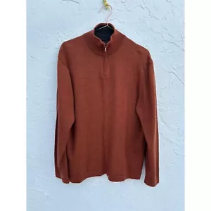 Mario Gilbert Para Hombre Cachemira 1/4 Cremallera Cuello de Tortuga Suéter Óxido Talla Grande - Imagen 1 de 11