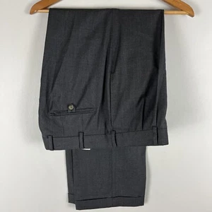 TRAD CLASSIC Paul Stuart gray 100% wool forward pleat cuffed dress pants 35 x 29 - Picture 1 of 9