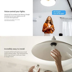 Ezviz LB1 Lampadina LED dimmerabile intelligente trasparente, E27 - WiFi 2,4 GHz, nessun hub richiesto - Foto 1 di 4
