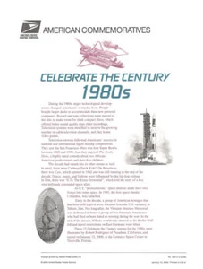 #593 33c Celebrate the Century #3190 Pannello francobolli commemorativi USPS anni 80 - Foto 1 di 1