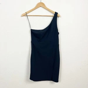 Princess Polly Monique Black One Shoulder Mini Dress Size 6 - Picture 1 of 6