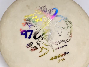Innova Disc Golf DX Shark Bar timbro bianco più grande weekend del mondo 1997 164 g - Foto 1 di 6