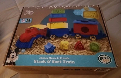 Disney Baby Green Toys Mickey Mouse & Friends Stack & Sort Train Miss 1 Piece /K - Image 1 of 4