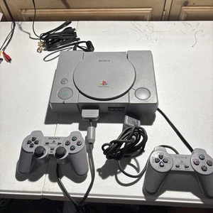 Sony PlayStation PS1 One Console Controller Tested Working 2 Controls & Memory - Picture 1 of 7