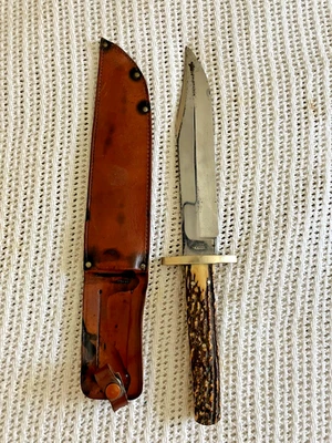 Brock- Sheffield Knife With Sheath. Hand-Forged - Image 1 of 4