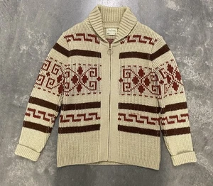 VTG 70s Pendleton Wool Cowichan Sweater High Grade Big Lebowski Dude Westerley - Picture 1 of 6