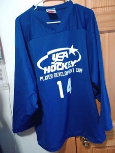 USA Hockey Jersey Play Development Camp Large #14 - Picture 1 of 6