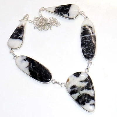 Excepcional Collar Blanco Búfalo Turquesa Plata 925 Chapado 18" GW Foto 1 de 3