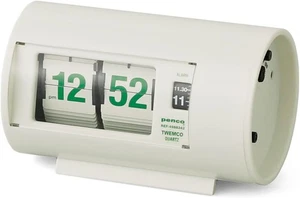 TWEMCO PENCO Desk Flip Clock White Analog Nostalgic JF064 White - Picture 1 of 7