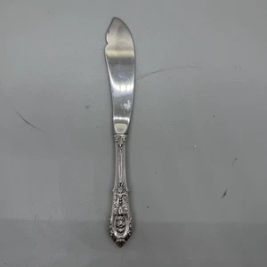 Wallace Rose Point Sterling Silver Butter Knife Sterling Handle-1.5 oz/6.5 in - Picture 1 of 5